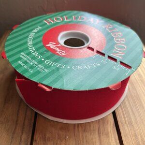 Holiday Ribbon Red Velvet Ribbon Spool 75" and 2.25" Wide Christmas Gift Crafts